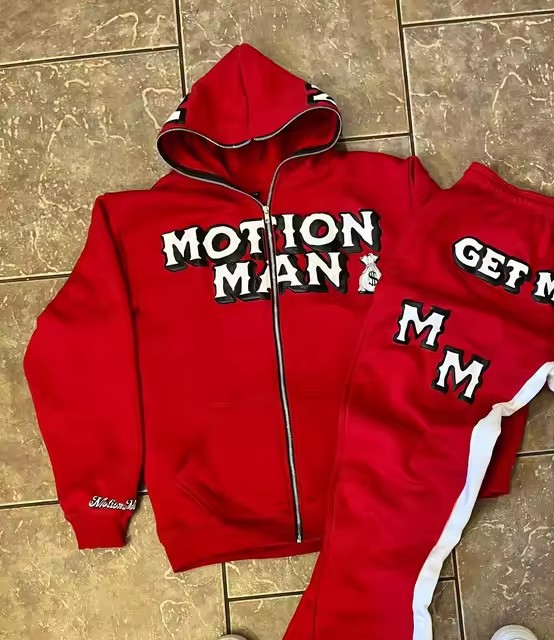 2024 New Letter Print Hoodie Jacket Hooded Top Harajuku American Street Style Hip Hop Set_voghion.com