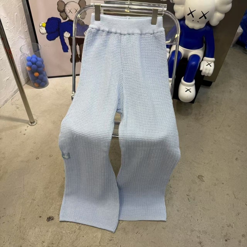 现货正确版 alo华夫格套装连帽针织衫休闲长袖上衣运动裤短裤背心|undefined