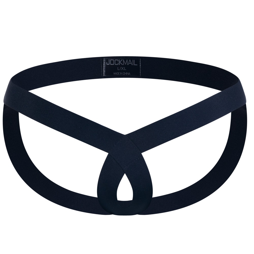 JOCKMAIL ropa interior de los hombres sexy de los hombres de doble Tanga de la cadera de elevación anillo hueco sexy Tanga carta de moda de los hombres