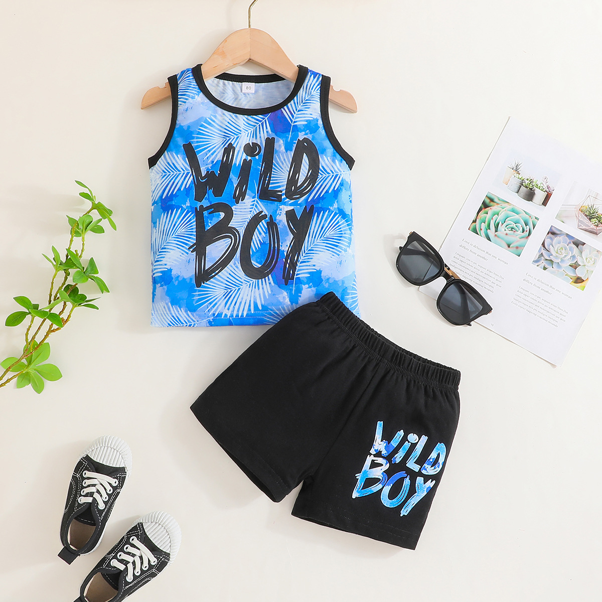 Casual Color Block Polyester Boys Clothing Sets display picture 3