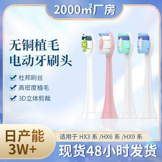 惠朗定制电动牙刷头适用于飞利浦通用款 HX3/6/9无铜无金属牙刷替