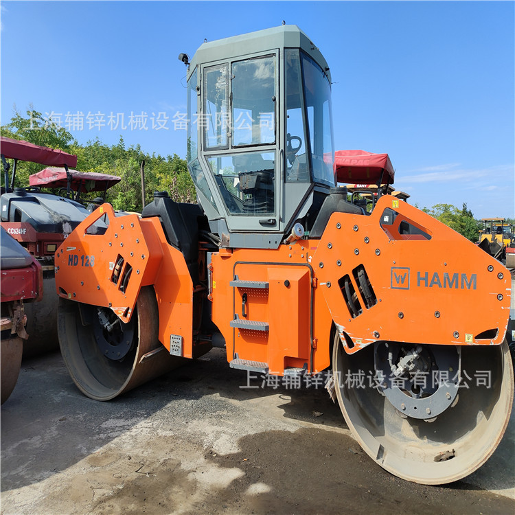 出售悍马HD128双钢轮压路机进口发动机电动水泥压实机压路机二手