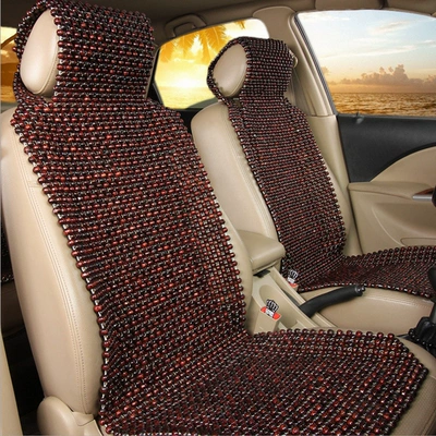 wooden bead seat cover, Seat cushion, seat cover - backrest-coffee