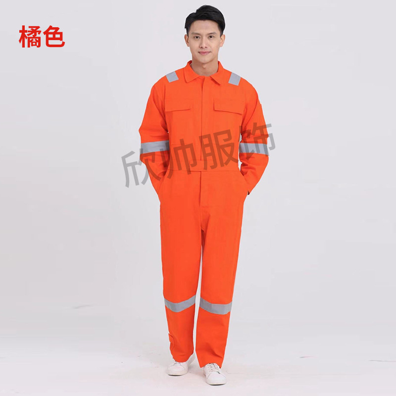 Traje de primavera y otoño de todo el proceso de algodón, traje de barco de la tripulación de envío, mono de algodón puro, comercio de exportación