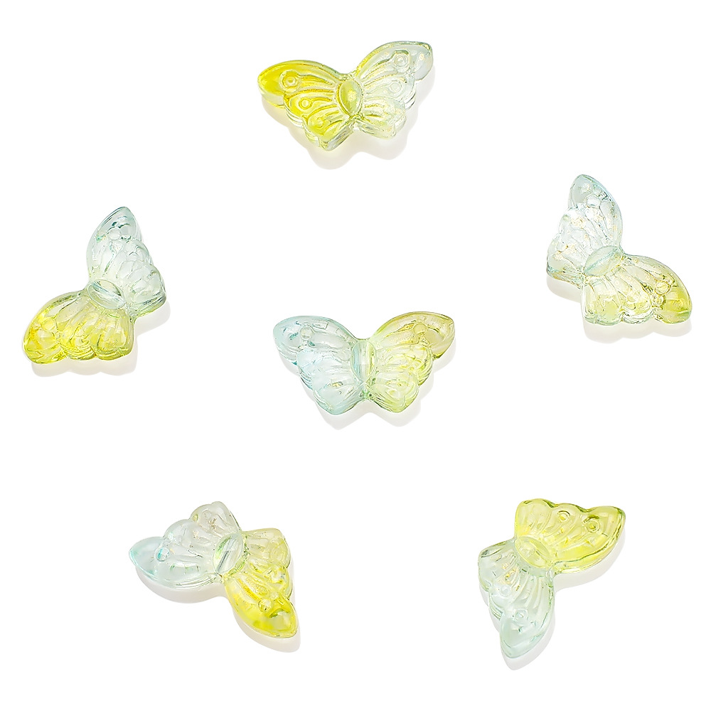 50 PCS/Package 8 * 15mm Hole 1~1.9mm Glass Butterfly Beads display picture 10