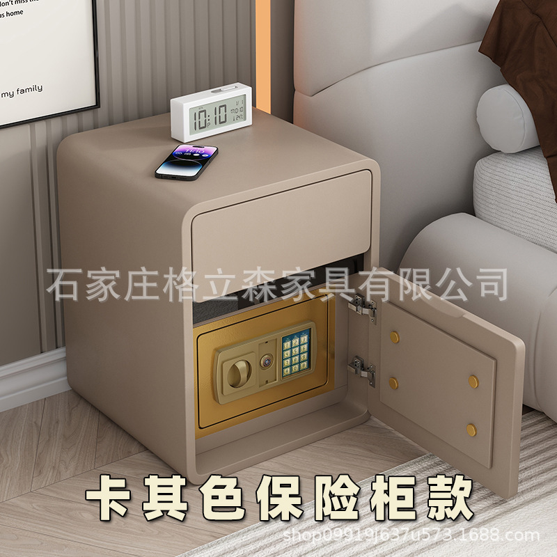スマートなベッドの頭の箱の金庫は一体でシンプルです。|undefined