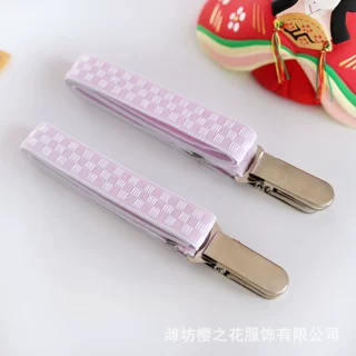 日本传统和服配件鸭嘴夹腰带浴衣配饰和服调节皮筋