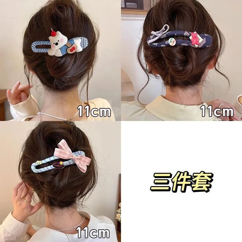 女性の後頭部用のかわいい犬のヘアピン 2025 新しいホットスタイルのハイエンドヘアピンカモノハシクリップ漫画の頭飾り|undefined