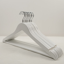 黑白色实木衣架男女 衣撑女装衣服简约木质防滑无痕家用实木衣架