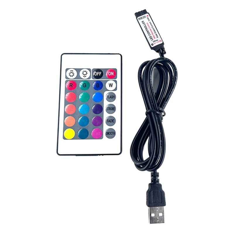 Красочный свет с инфракрасным 24 ключ usb контроллер rgb лампа с инфракрасной светодиодной полосой пульт дистанционного управления светодиодный диммеры