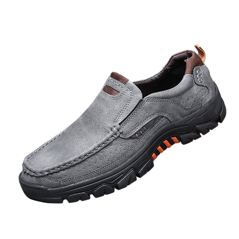 Transfronterizos Amazon zapatos de hombre de verano de alta calidad zapatos de cuero casuales de un pie zapatos Lefour antideslizantes zapatos de papá suaves