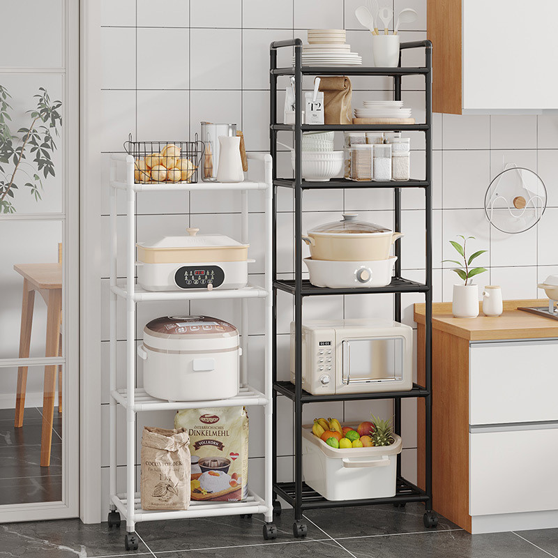キッチン収納ラック、鍋用多層家庭用床置き収納ラック、パンチングなしのバスルームラック、電子レンジ収納ラック|undefined