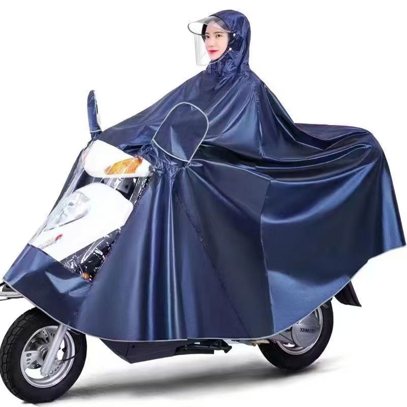ホットセール電動バイクレインコート防雨顔保護幅広厚手レインポンチョシングルとダブルレインポンチョ薄型|undefined