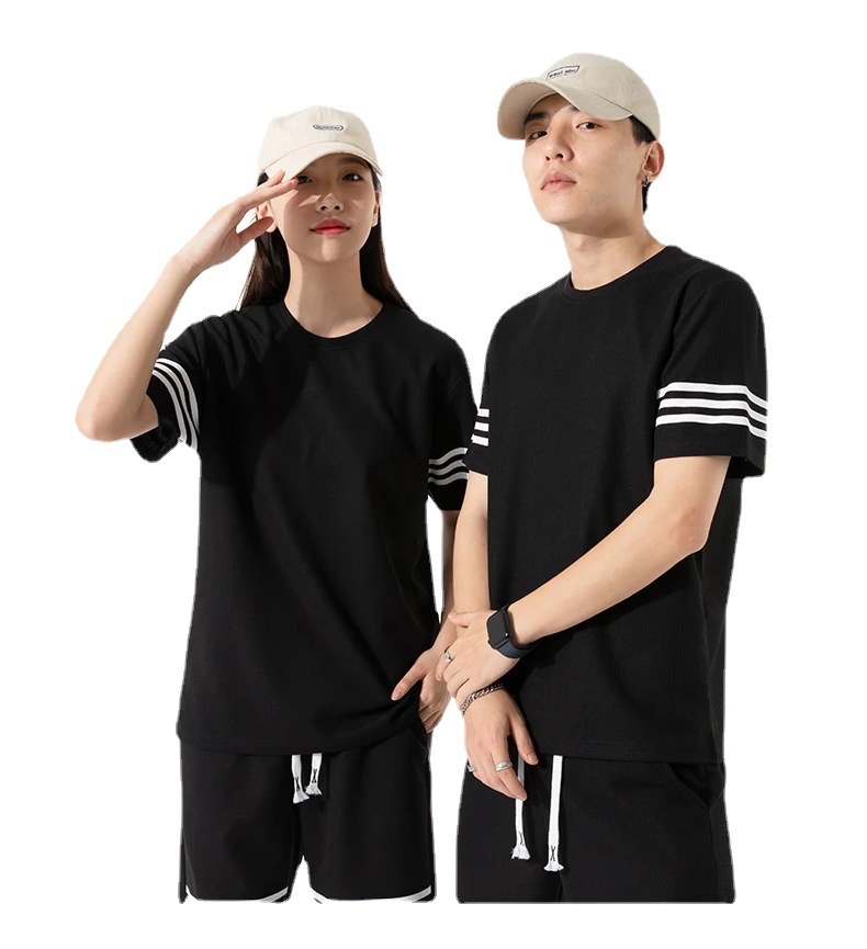 Verano 2022 traje casual de los hombres waffle live deportes casuales sueltos pantalones cortos de verano traje de entrega de una sola pieza