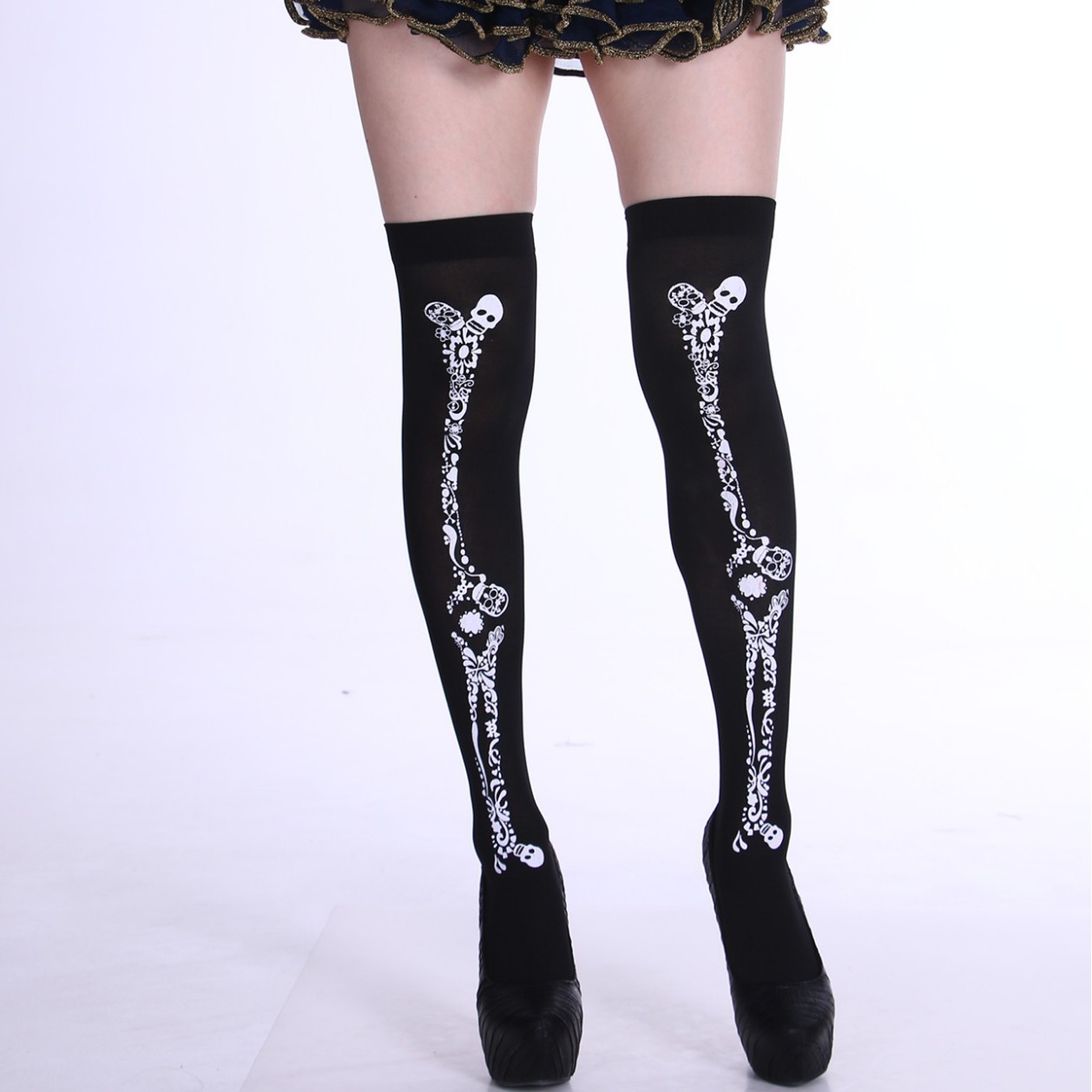 Los fabricantes suministran las medias del Festival del partido de Halloween Festival visten accesorios de ropa calcetines sobre la rodilla calcetines de sangre calcetines de enfermera