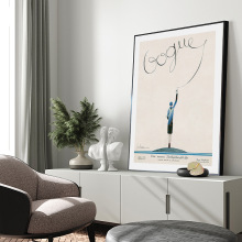 时尚画报 北欧极简客厅装饰画人物封面沙发卧室挂画ins风艺术大幅