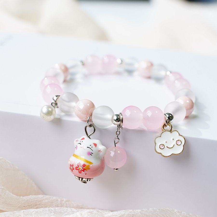 Simple Style Clouds Cat Alloy Beaded Bracelets display picture 10