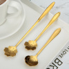 Long spoon, coffee dessert mixing stick, flowered, Birthday gift, wholesale