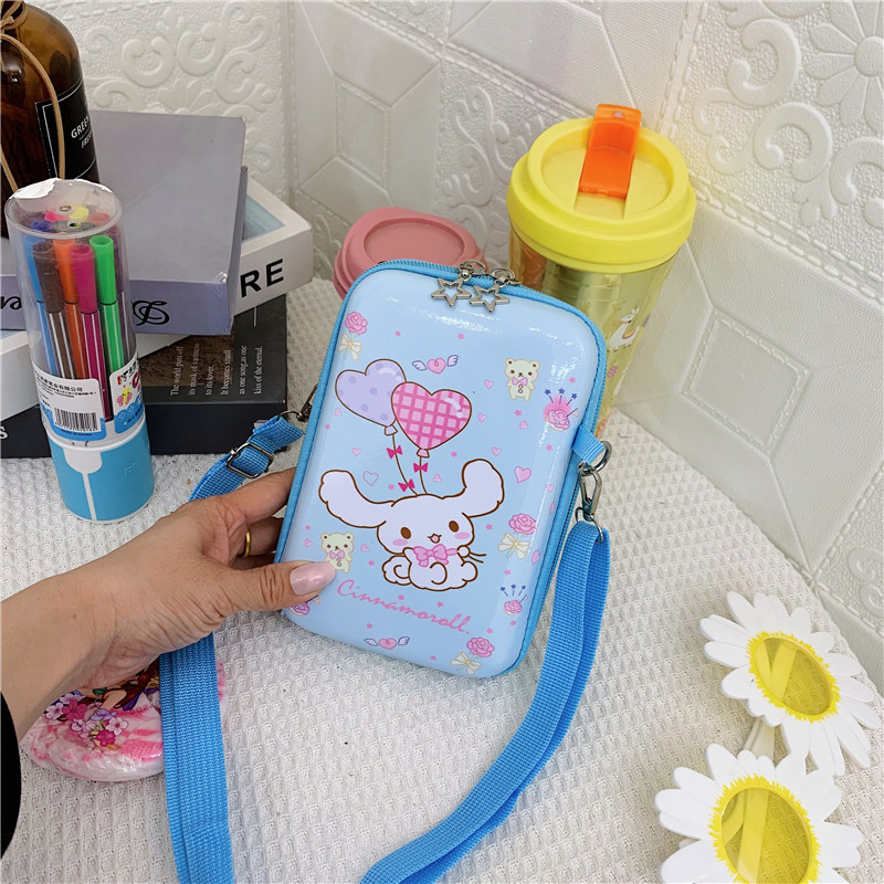 Lindo viaje de los niños de dibujos animados cambio pequeño bolso femenino nuevo teléfono móvil bolso bebé hombro crossbody bolsa de almacenamiento de moda