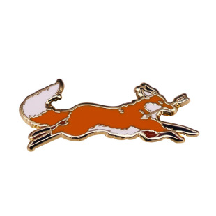 Red fox brooch cute animal badge
