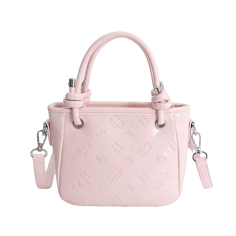 2026 ocio coreano estilo exterior encantador bolso de cubo de impresión diaria de moda nicho de diseño de hombro único bolso de tramo inclinado image 8