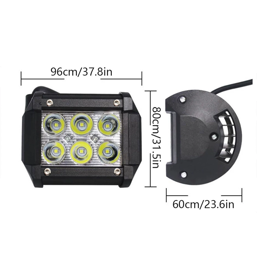 LED рабочие двойной ряд огни, модифицированный SUV, 4 дюйма, 18Вт