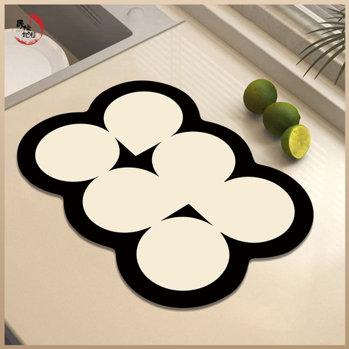 Simple Kitchen Countertop Drain Mat Anti-slip Dining Mat Soft Silica Gel Waterproof Mat Heat Insulating Mat Cup Mat Bowl Dryer Mat