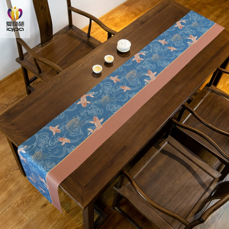 Водонепроницаемый чайный коврик с кои лотосным лотосом