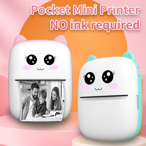 Cross-border exclusive MIni Printer label thermal printer photo picture graffiti machine mini wrong question printing