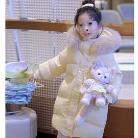 女童洋气棉袄冬装2025新款棉衣中大童加厚羽绒棉袄中长款棉服时尚
