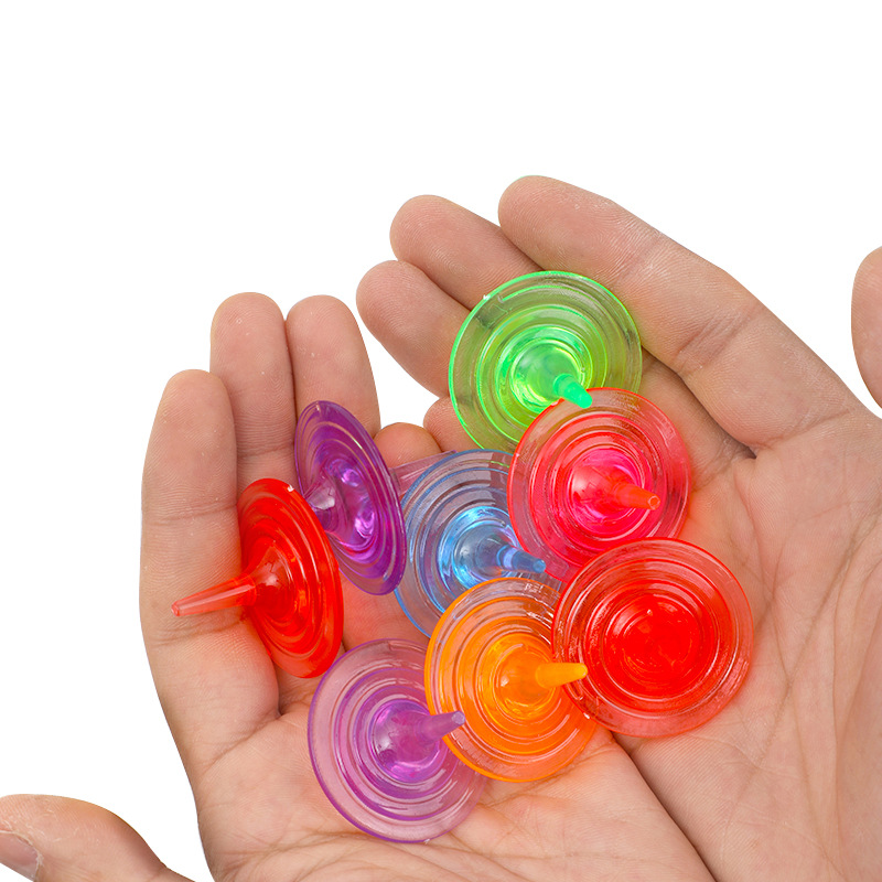 Gyro niños gemas juguetes cristal acrílico colorido cristal giroscopio bebé jardín de infantes regalo de premio