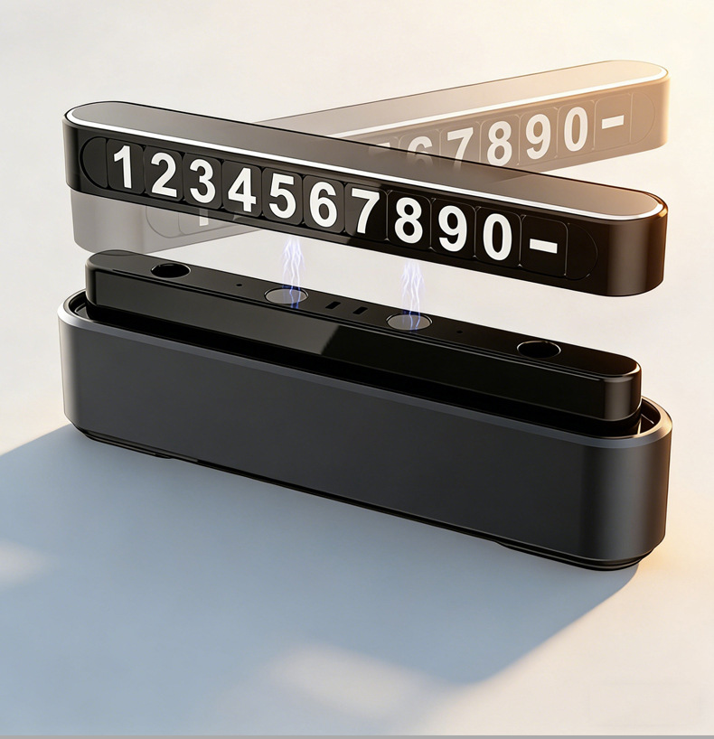 【Customized】Car Temporary Parking Number Plate, High-Grade Alloy Dual-Number Mobile Phone Plate for Vehicle Relocation