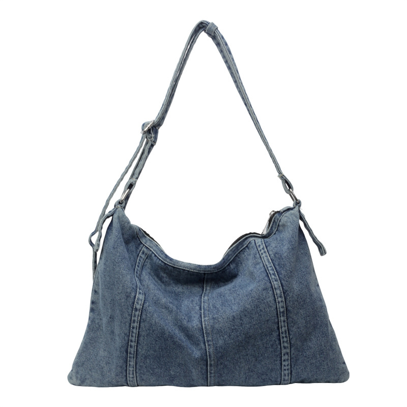 Bolso de mezclilla para mujer 2024 nuevo bolso de hombro casual de viaje de gran capacidad bolso de mensajero de clase al por mayor