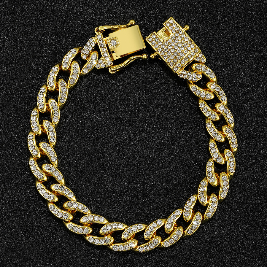 Colier personalizat oval hip hop, brățară, diamant de apă, bijuterii pentru bărbați, lanț cubanez_voghion.com