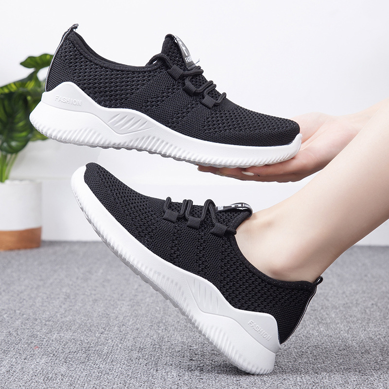 Zapatos mujer 2025 venta al por mayor transfronteriza de moda casual zapatos para correr Feizhi zapatos de mujer transpirables zapatos deportivos de moda de suela blanda