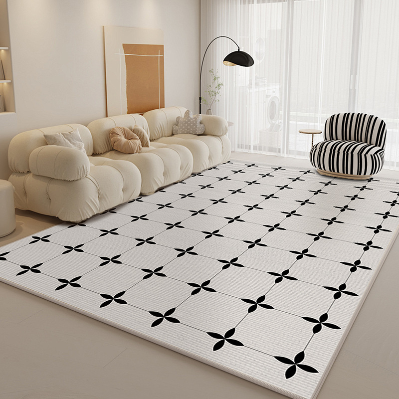 Alfombras sala de estar 2025 sofá francés retro crema viento alfombra de suelo impermeable a prueba de contaminación viento doméstico desmontable