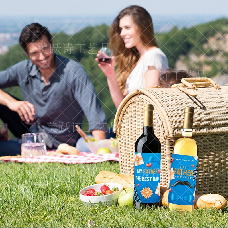 Día Internacional del Padre fiesta etiqueta de botella de vino etiqueta de botella de vino etiqueta de botella de vino