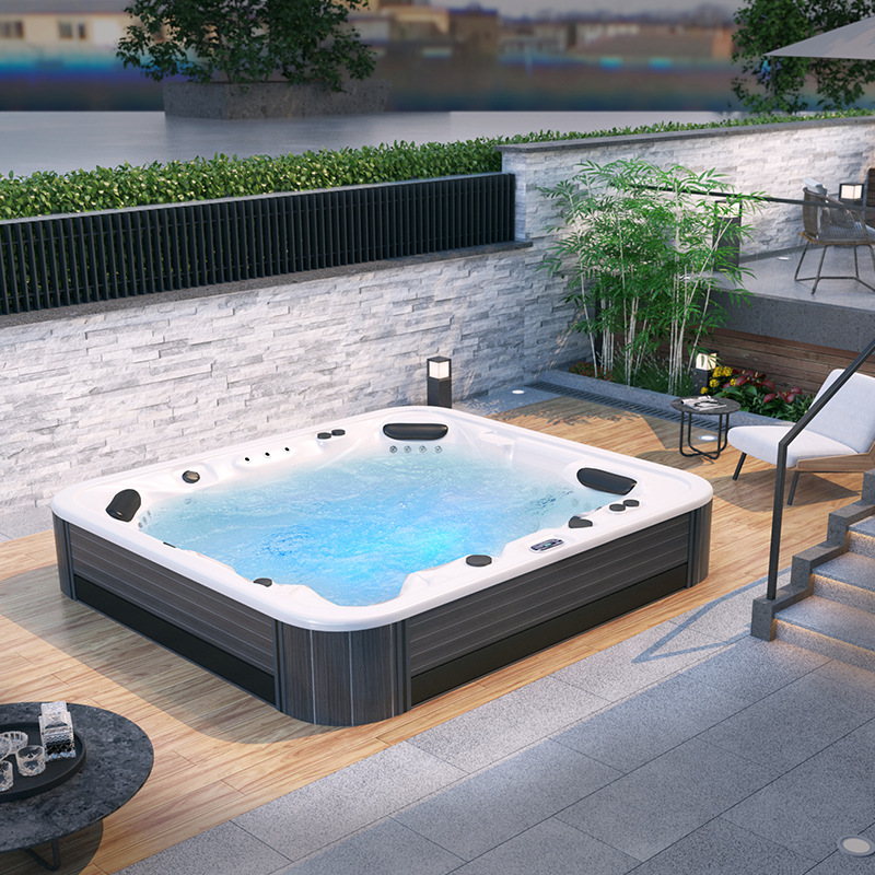 KERIKON surfing jacuzzi inteligente termostático calentamiento al aire libre spa piscina acrílica spa bañera doméstica