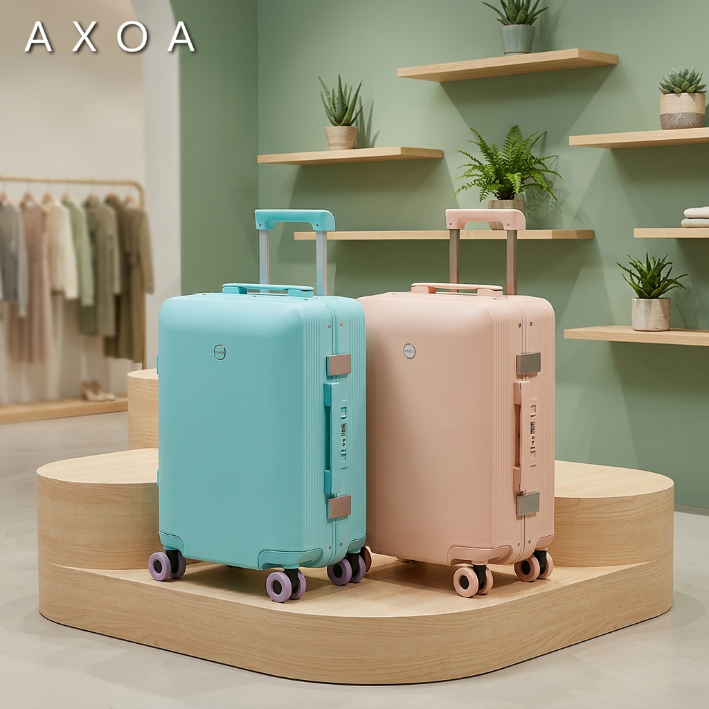 AXOA行李箱2026新款PC拉杆箱女20寸登机箱轻便密码旅行箱男18寸