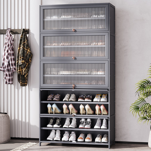 鞋架简易入户门口家用鞋柜新款超大容量防尘收纳鞋架子置物储物柜