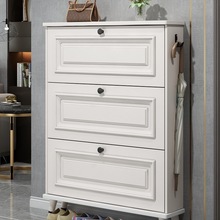 美式超薄翻斗鞋柜家用门口2025新款爆款入户玄关柜一体实木腿鞋架