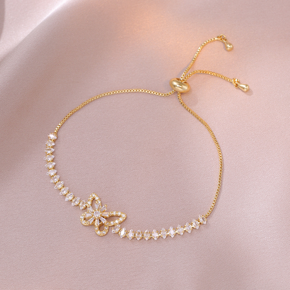 Jewelry Set Classification Wholesale Jewelry Sweet Flower Titanium Steel Copper Diamond Jewelry Set