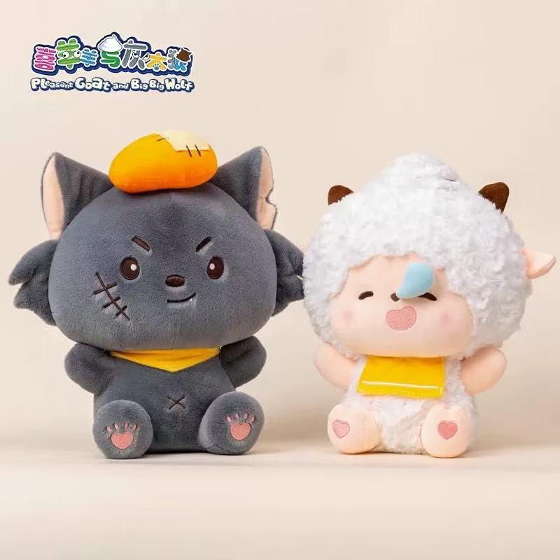 Cute Plush Toys of Pleasant Goat and Big Gray Wolf, Cuddly Lazy Goat Doll, Little Gray Gray Doll, Gift for Girls, in Stock Cute Plush Toys of Pleasant Goat and Big Gray Wolf, Cuddly Lazy Goat Doll, Little Gray Gray Doll, Gift for Girls, in Stock