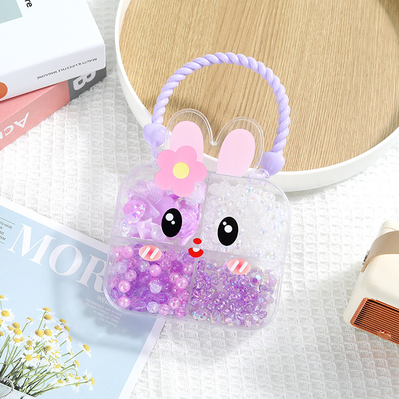 Nuevos niños hechos a mano bolsas de material diy chicas decoraciones joyas para usar cuentas acrílicas juguetes de puzzle image 8