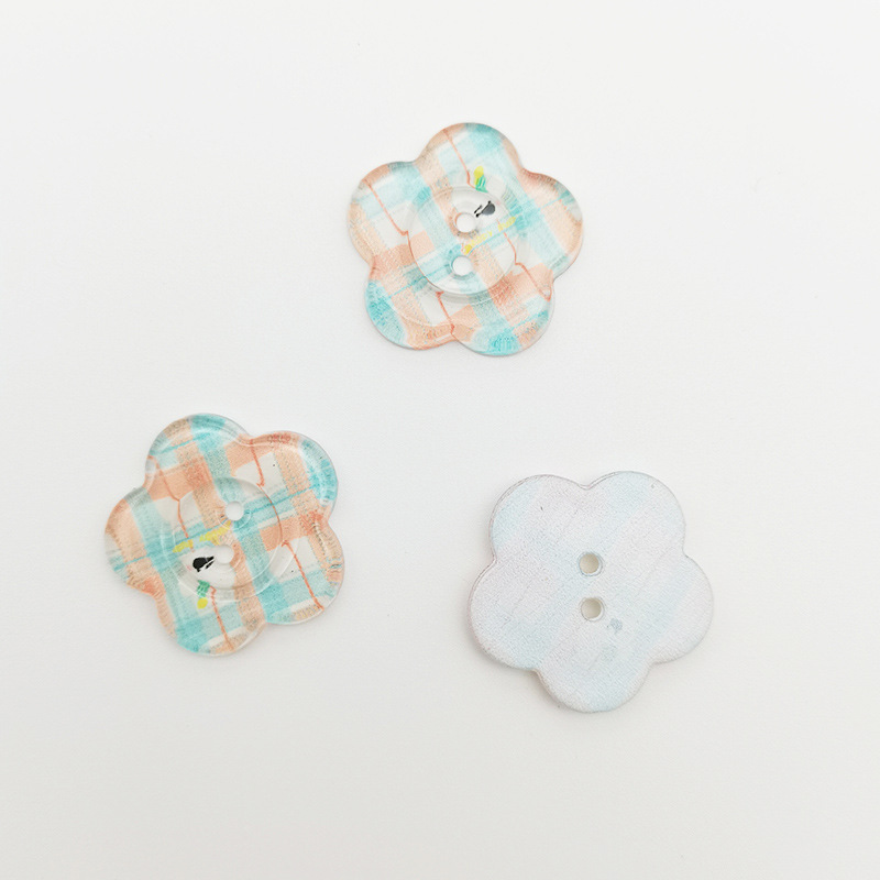 新しい透明なプリント花びらボタンジュエリーアクセサリー diy 携帯電話ケースパッチ下駄靴と靴下アクセサリー|undefined