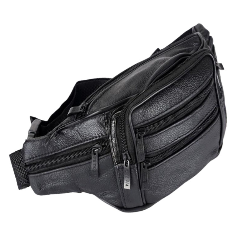 Hot selling leather waist bag multi-functional chest bag shopping guide business wallet run Jianghu fair explosion waist bag wholesale