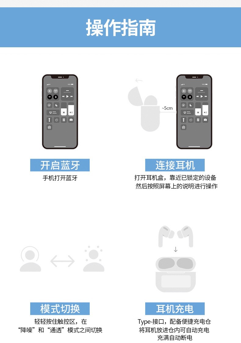 2026 Wireless Bluetooth Earbuds Huaqiangbei In-Ear Smart Color Touch Screen A9Pro Noise Cancelling Earphones Ultra Long Battery Life