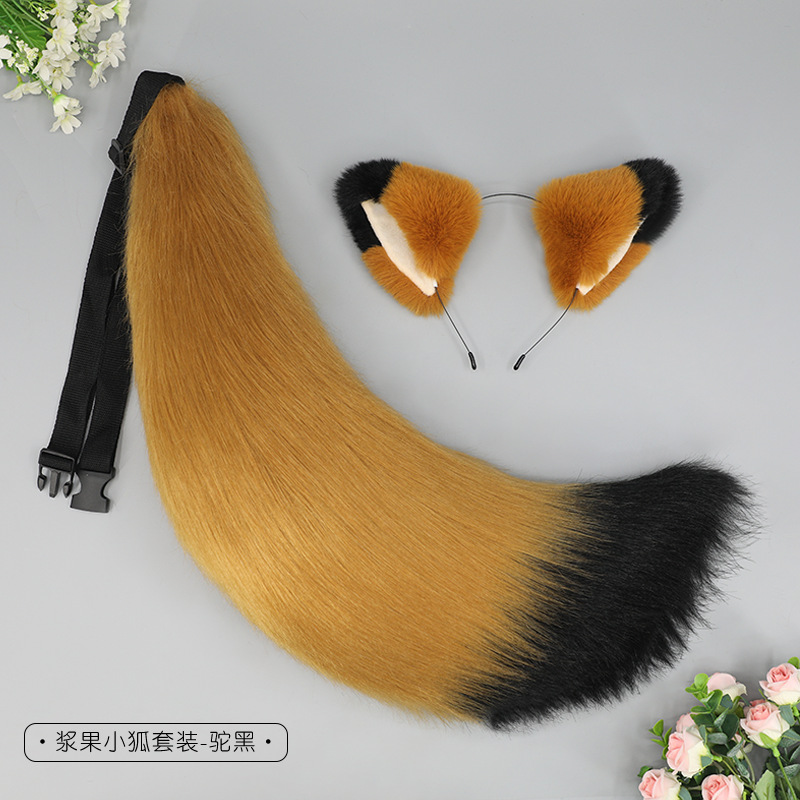 Felpa Lolita zorro oído diadema simulación bestia oído bestia cola cómico exposición Cosplay decorativo zorro oído accesorios para el cabello cola