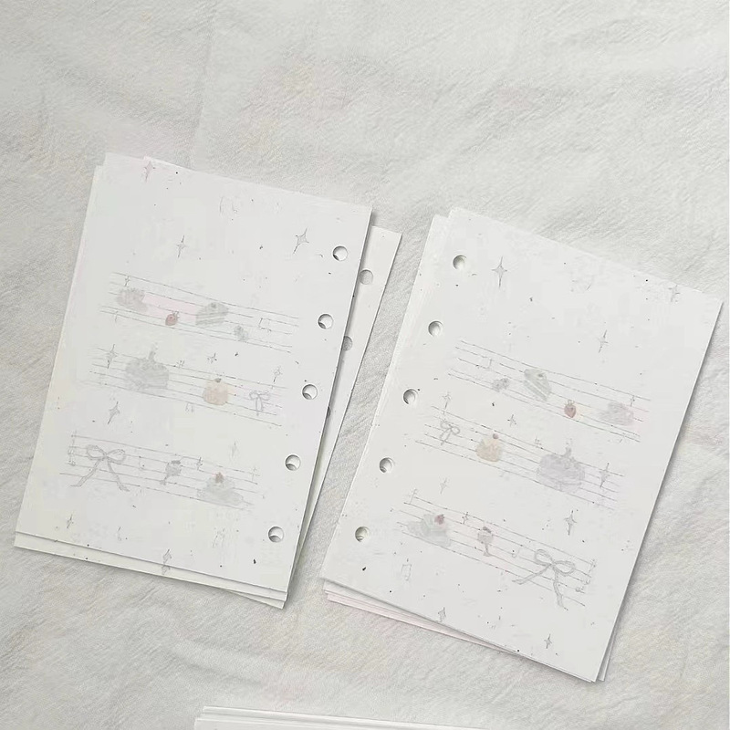简约日系m5手账本内页高颜值5孔甜盐系笔记本内页可替换内页素材|undefined