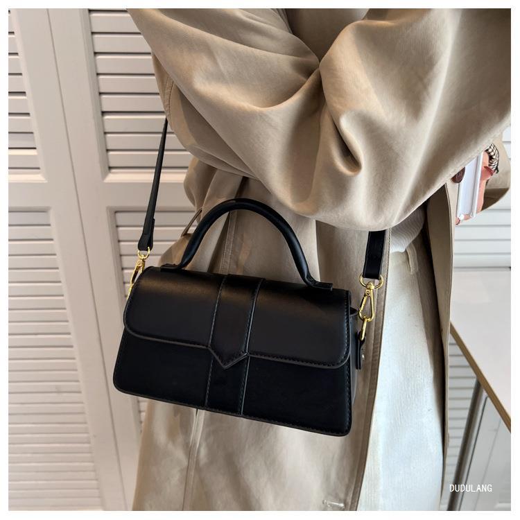 375g Weight Polyester Lining Material Flip Cover Closure Type Single Shoulder Strap Strap Type Crossbody Bag Bags Type Casual, Shopping Occasion Pu Leather Material Solid Color Pattern All Seasons Season Women's Gender Vintage Style, Classic Style Style Square Shape Medium Size Women's Medium Pu Leather Solid Color Vintage Style Classic Style Square Flip Cover Crossbody Bag 9